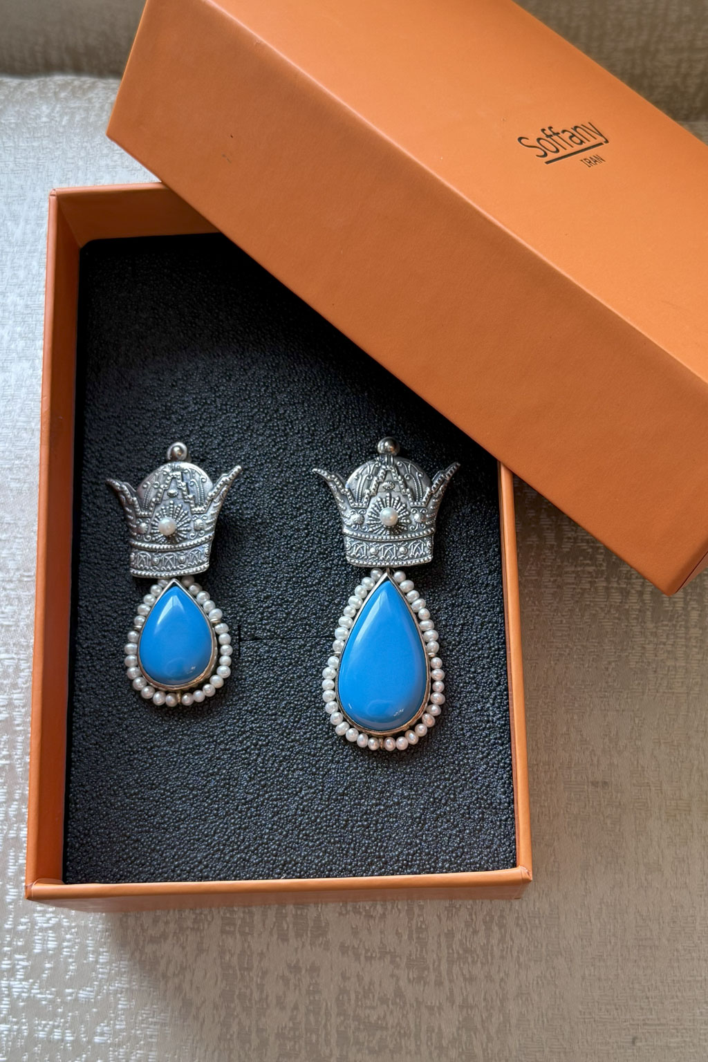 IMG_42111 گوشواره نقره شاهی - Image 1